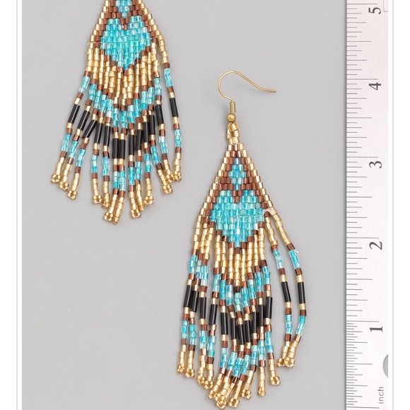 Beaded Dangle Earrings - Picture 3 of 6